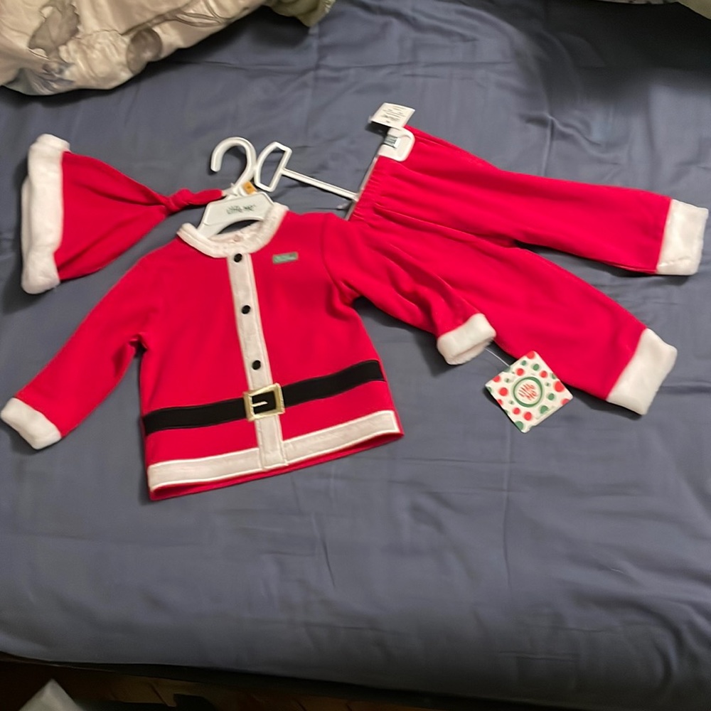 Little me 3 piece Santa 12mo